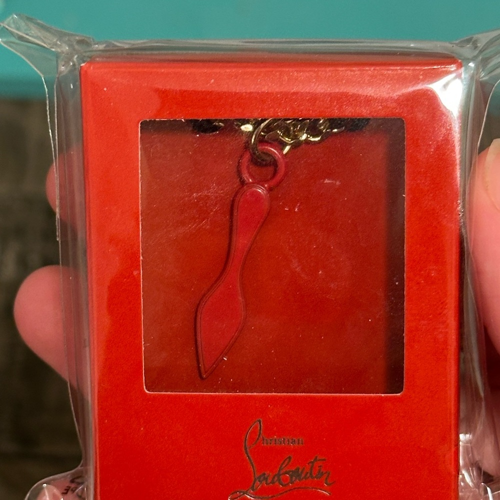 Christian Louboutin Red Signature shoe Silhouette Necklace - Picture 7 of 16